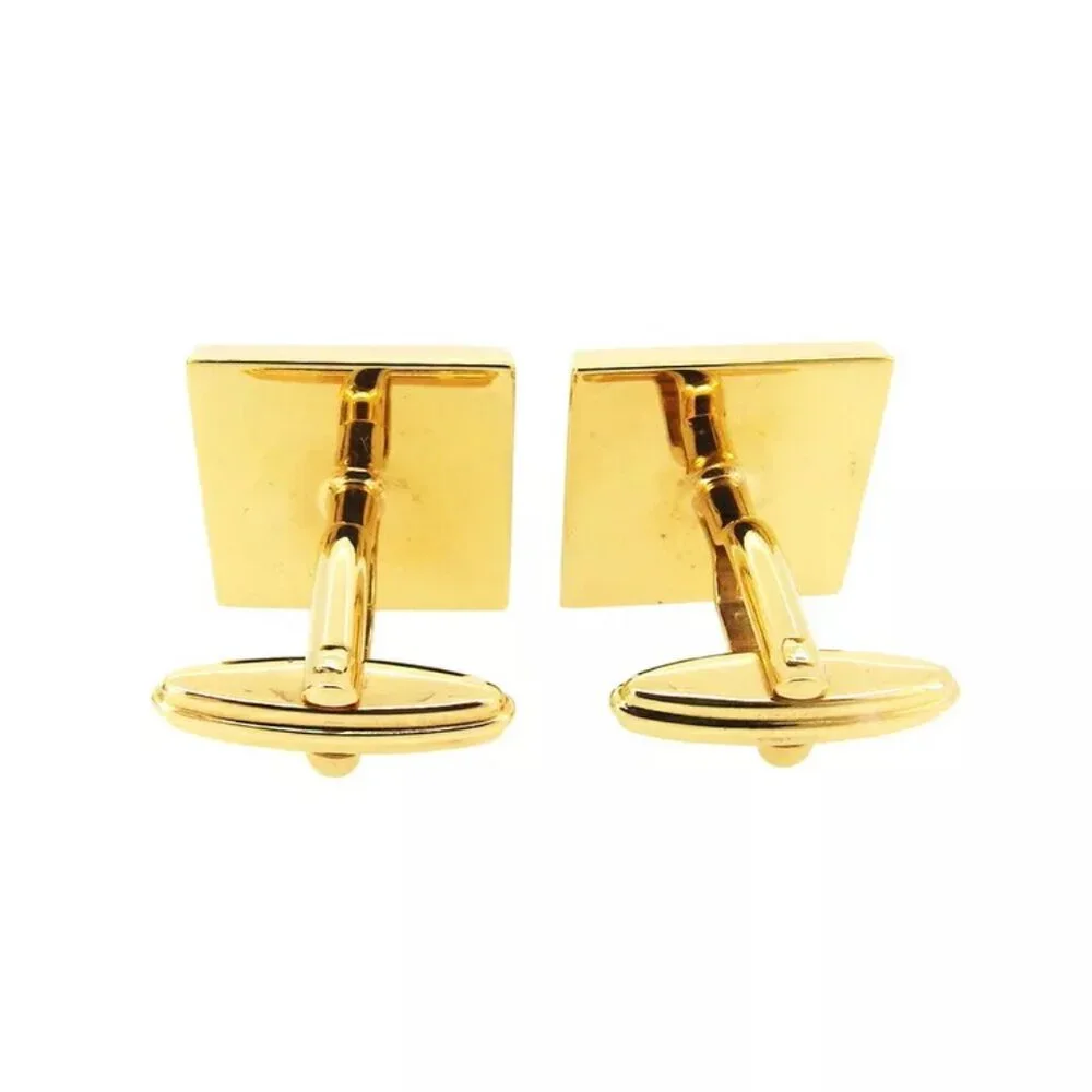 DUNHILL Cuffs D Mark Gold Bracket Authentic